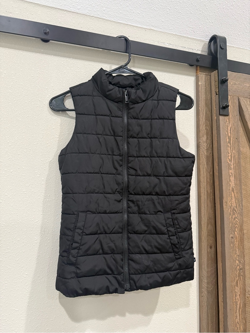 Black Quilted Puffer Vest - Kids